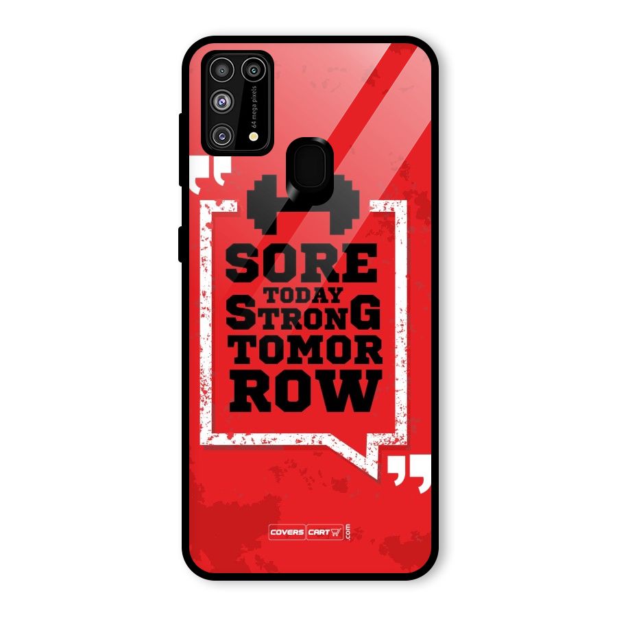 Stay Strong Glass Back Case for Galaxy F41