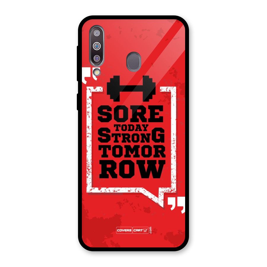 Stay Strong Glass Back Case for Galaxy M30