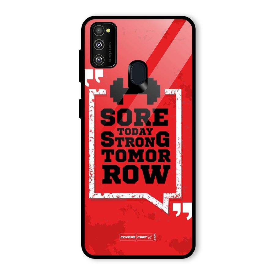 Stay Strong Glass Back Case for Galaxy M30s