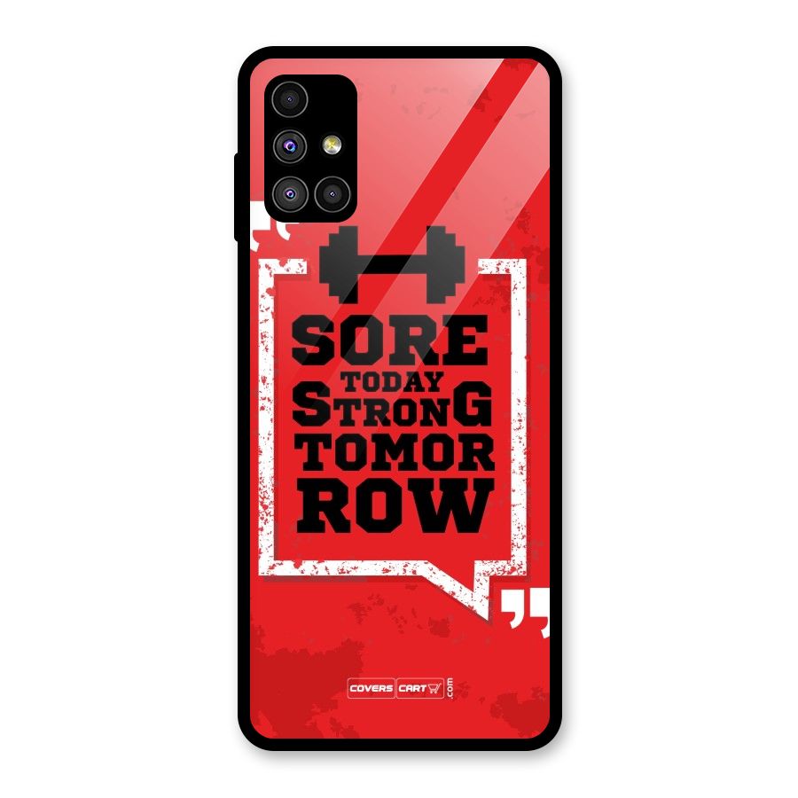 Stay Strong Glass Back Case for Galaxy M51