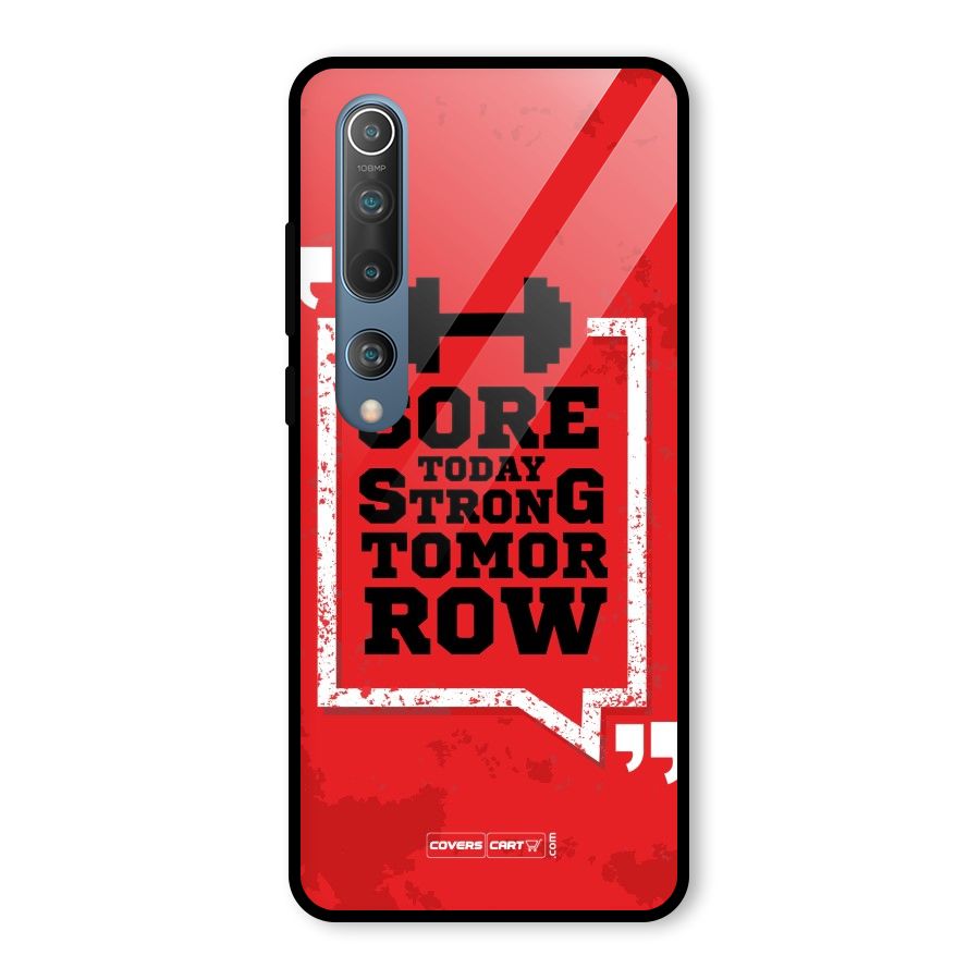 Stay Strong Glass Back Case for Mi 10