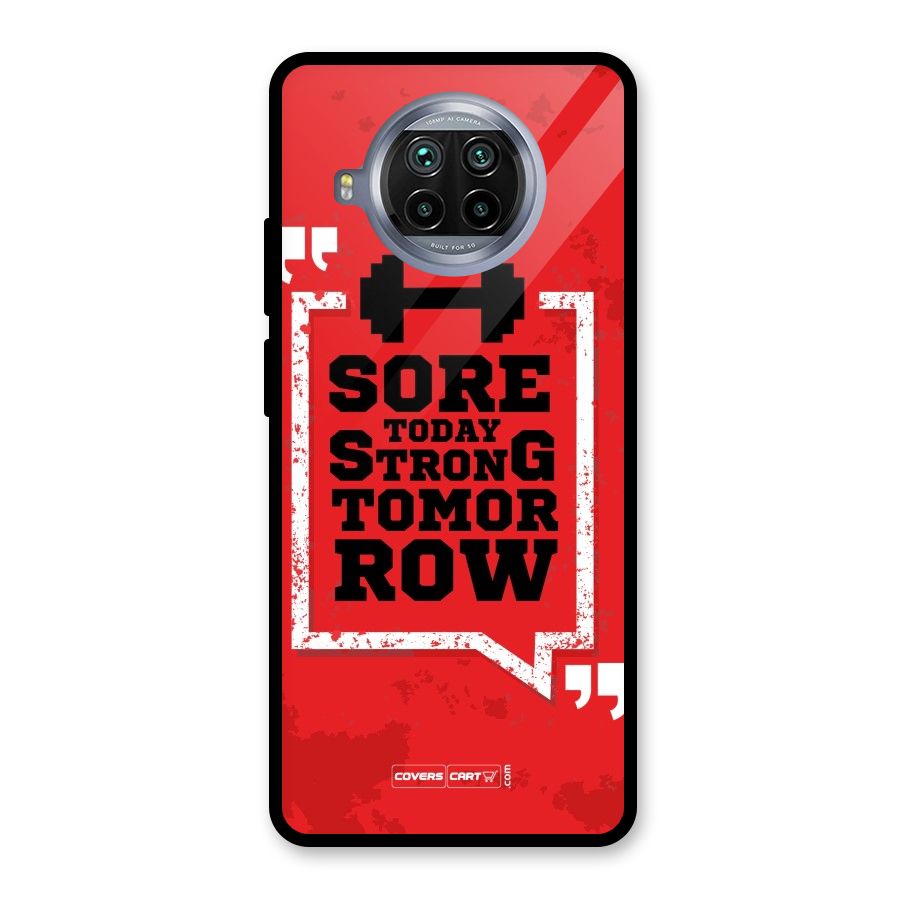 Stay Strong Glass Back Case for Mi 10i