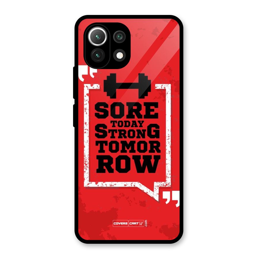 Stay Strong Glass Back Case for Mi 11 Lite NE 5G