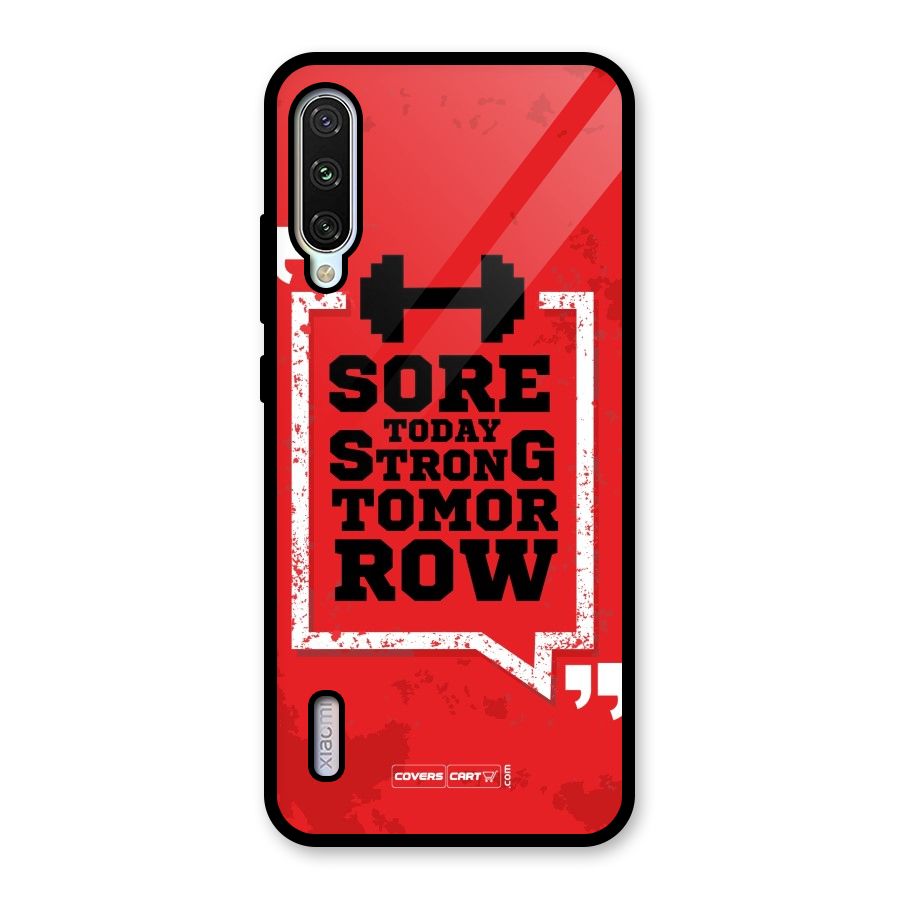 Stay Strong Glass Back Case for Mi A3