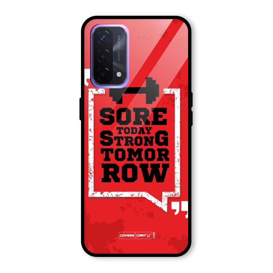 Stay Strong Glass Back Case for Oppo A74 5G