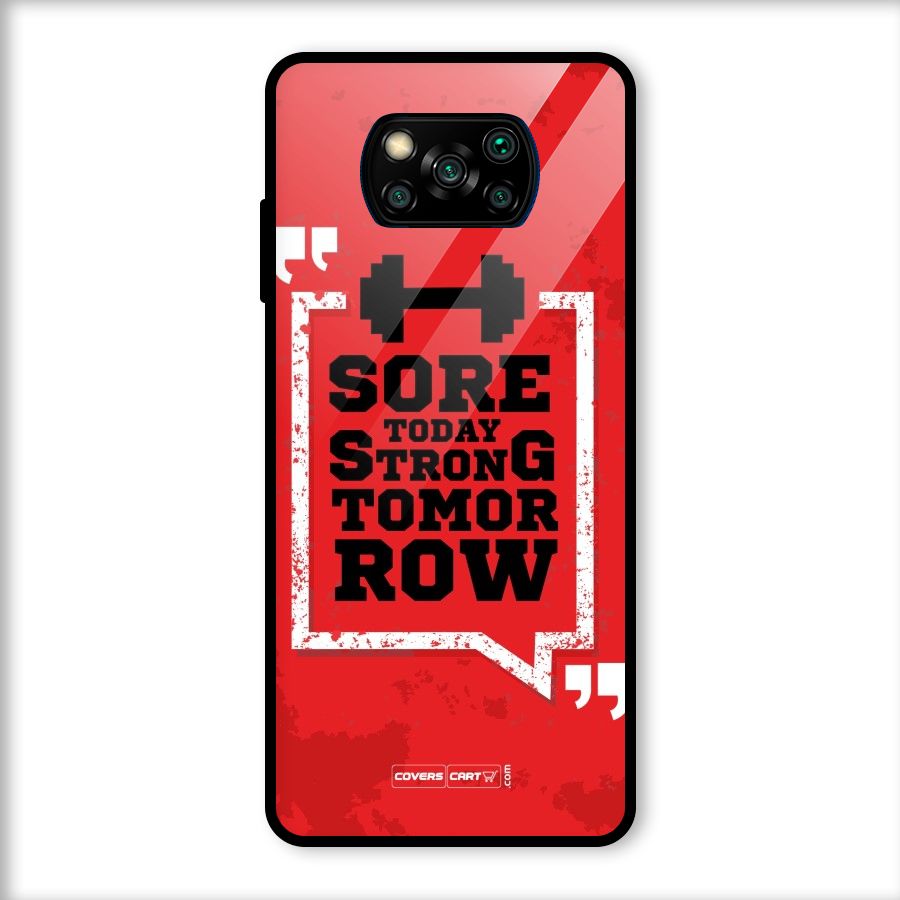 Stay Strong Glass Back Case for Poco X3