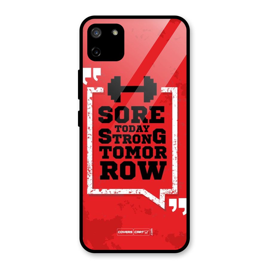 Stay Strong Glass Back Case for Realme C11