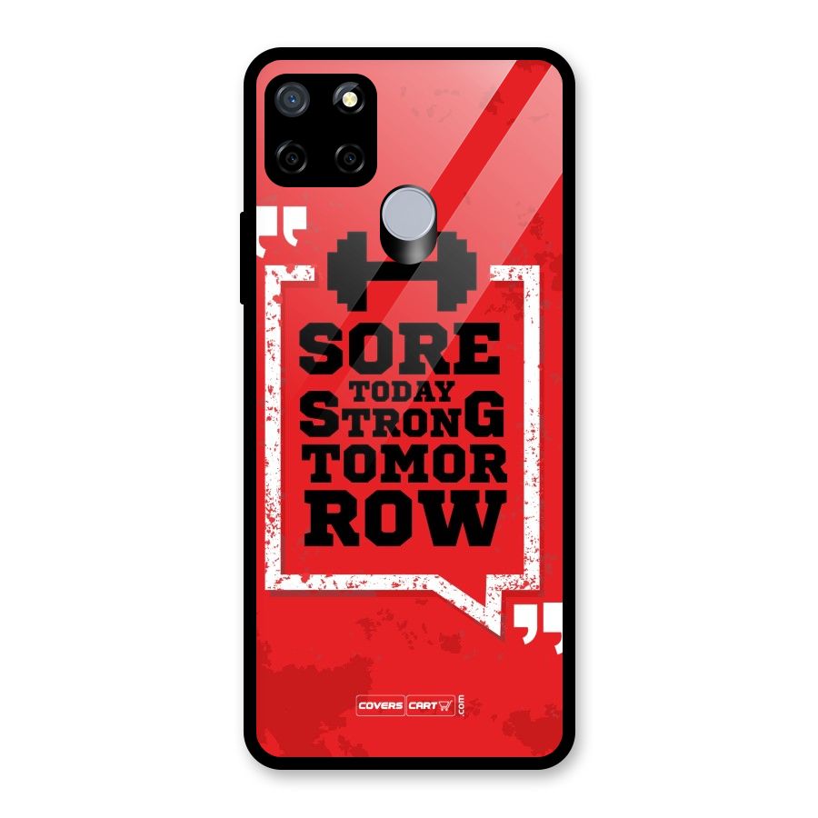 Stay Strong Glass Back Case for Realme C12