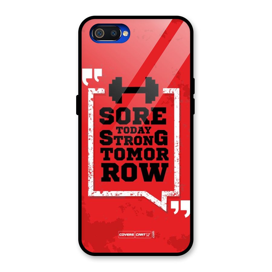 Stay Strong Glass Back Case for Realme C2