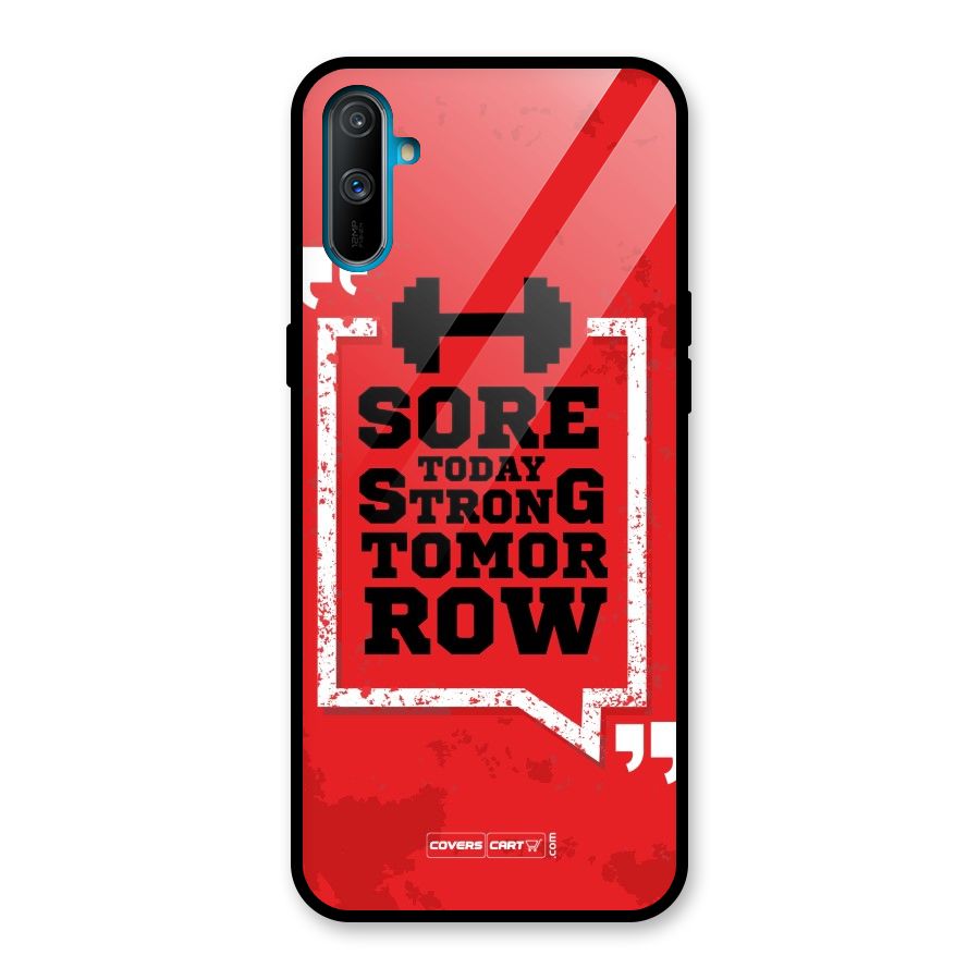 Stay Strong Glass Back Case for Realme C3