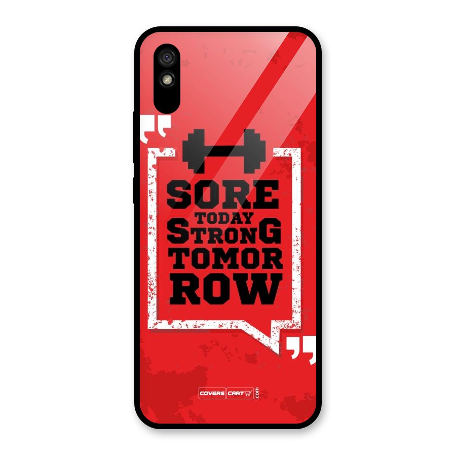 Stay Strong Glass Back Case for Redmi 9A