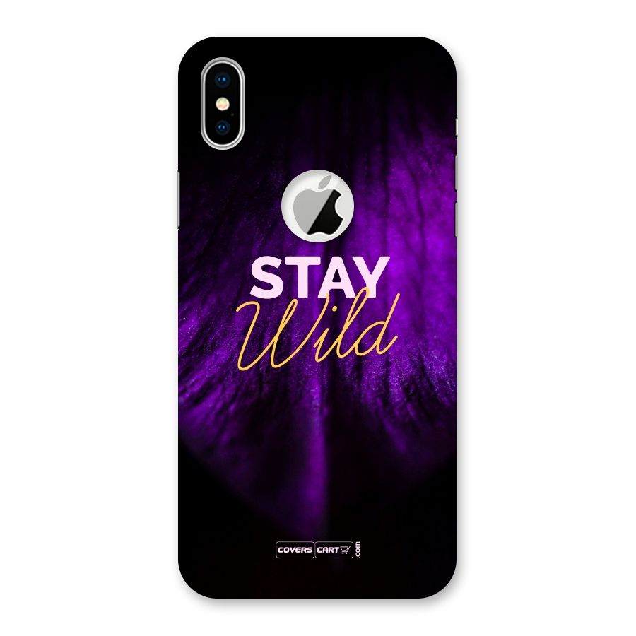 Stay Wild Back Case for iPhone X Logo Cut