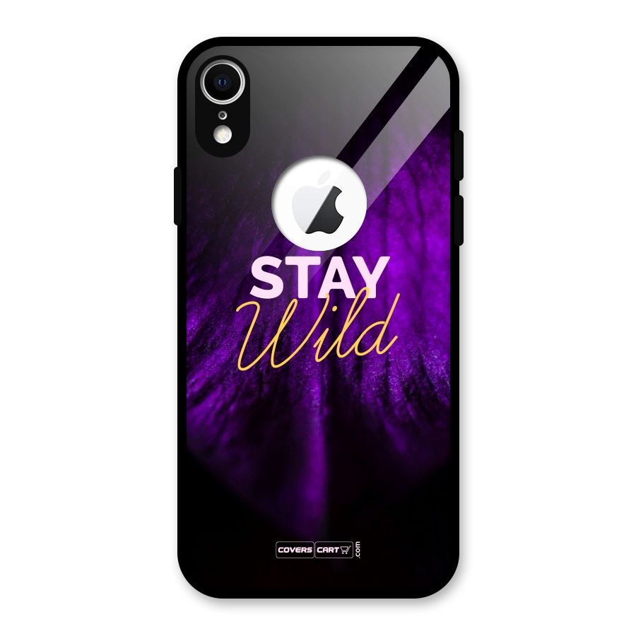 Stay Wild Glass Back Case for iPhone XR Logo Cut