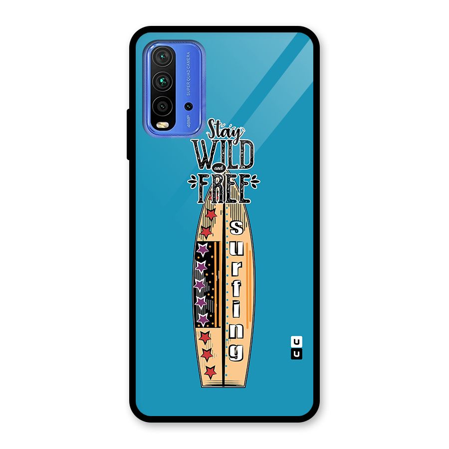 Stay Wild and Free Glass Back Case for Redmi 9 Power
