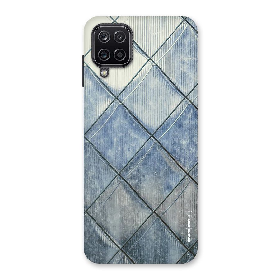 Steel Blue Pattern Back Case for Galaxy A12