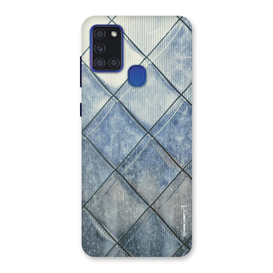 Steel Blue Pattern Back Case for Galaxy A21s