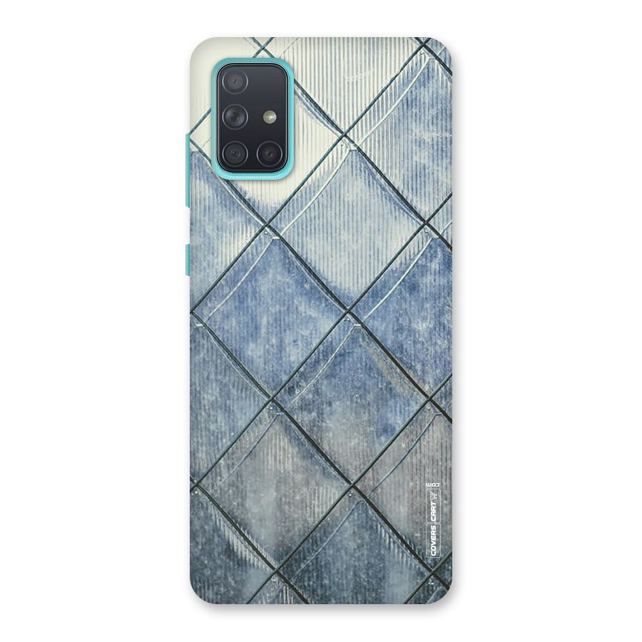 Steel Blue Pattern Back Case for Galaxy A71