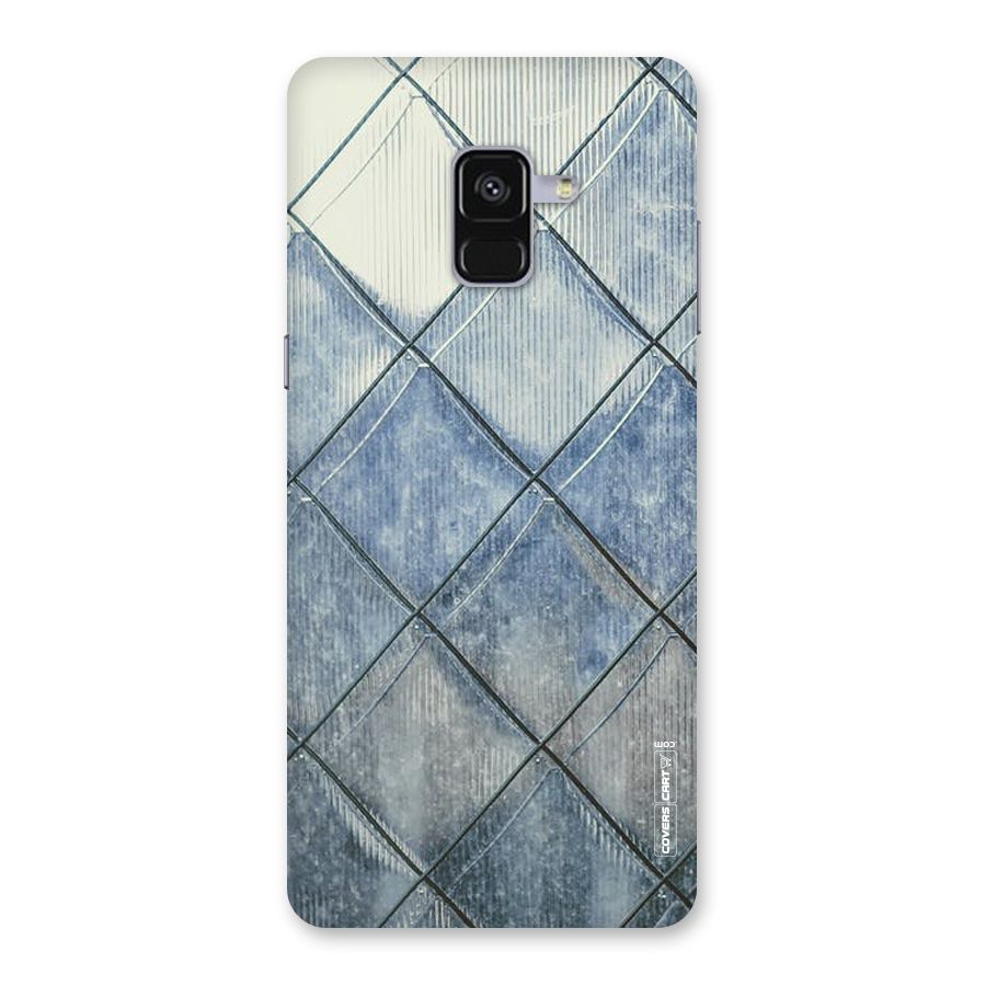 Steel Blue Pattern Back Case for Galaxy A8 Plus