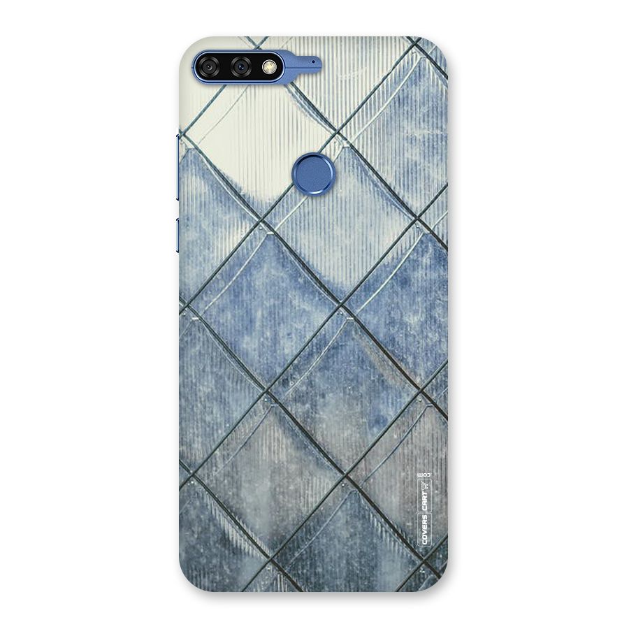 Steel Blue Pattern Back Case for Honor 7C