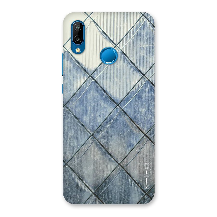 Steel Blue Pattern Back Case for Huawei P20 Lite