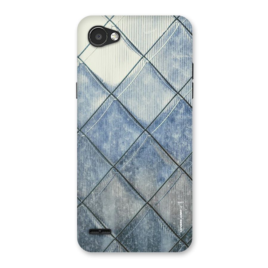 Steel Blue Pattern Back Case for LG Q6