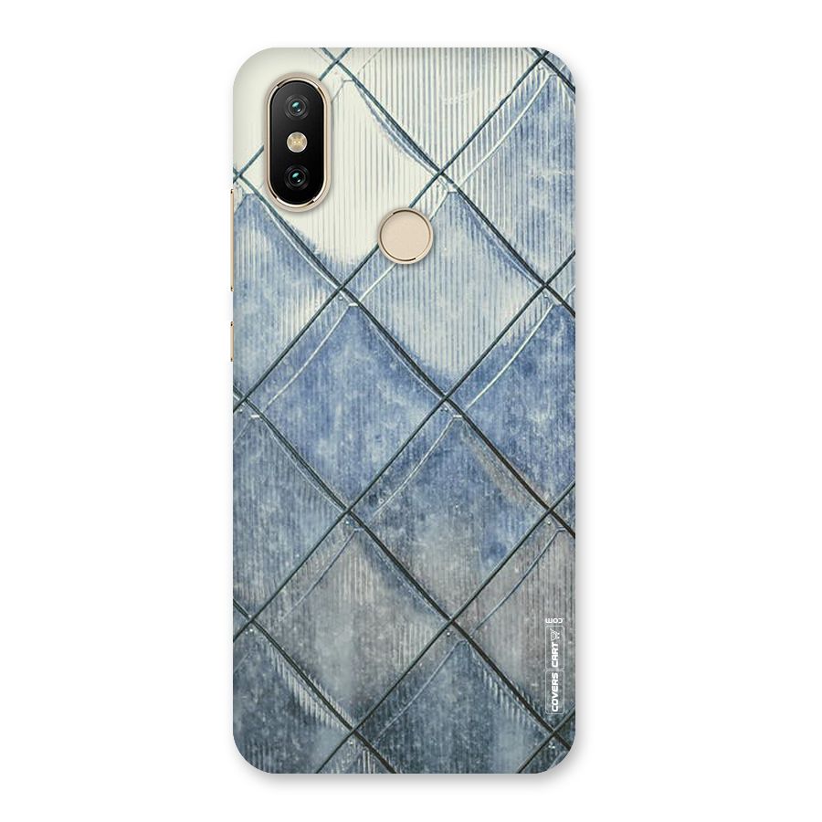 Steel Blue Pattern Back Case for Mi A2