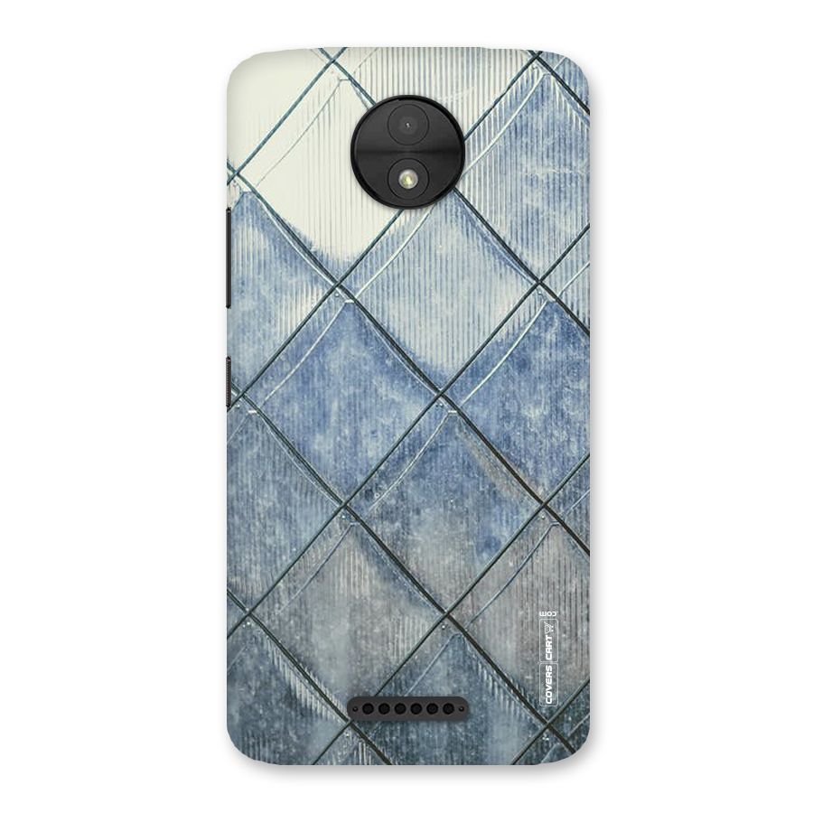 Steel Blue Pattern Back Case for Moto C