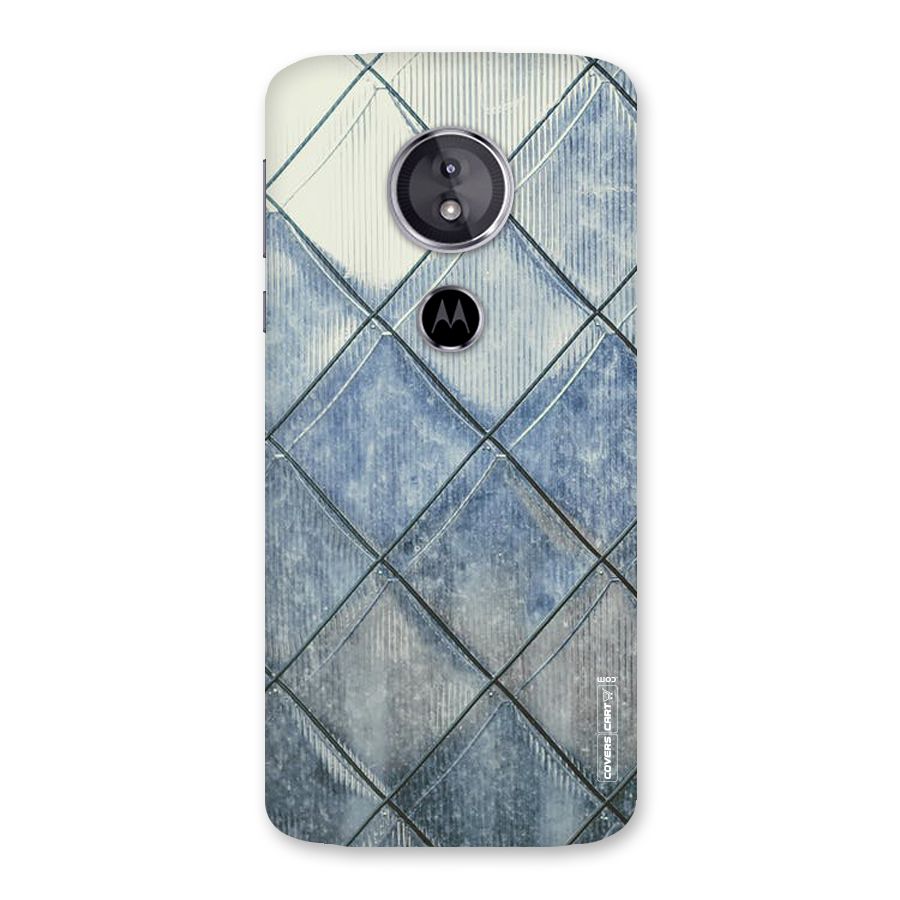 Steel Blue Pattern Back Case for Moto E5