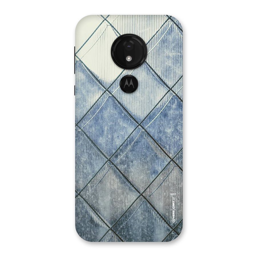 Steel Blue Pattern Back Case for Moto G7 Power