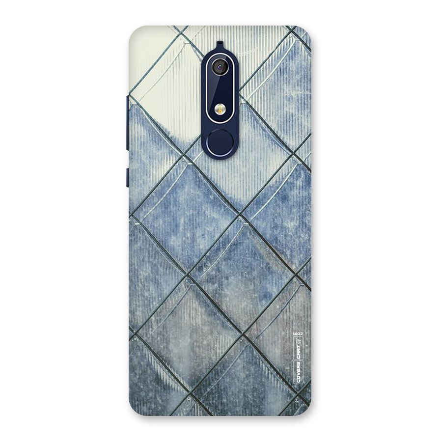 Steel Blue Pattern Back Case for Nokia 5.1