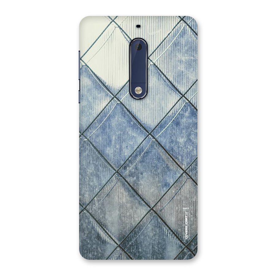 Steel Blue Pattern Back Case for Nokia 5