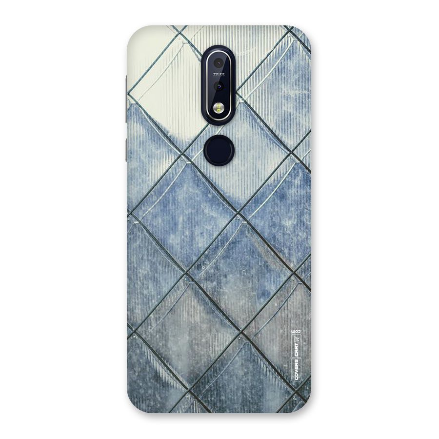 Steel Blue Pattern Back Case for Nokia 7.1