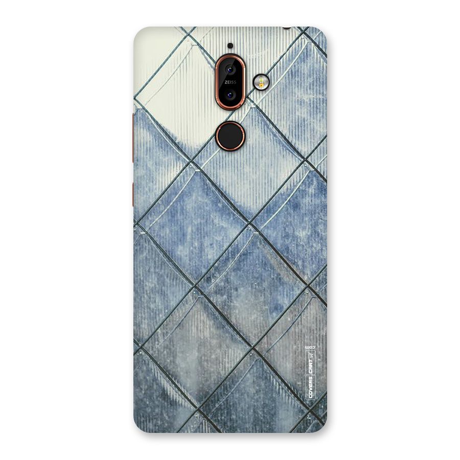 Steel Blue Pattern Back Case for Nokia 7 Plus