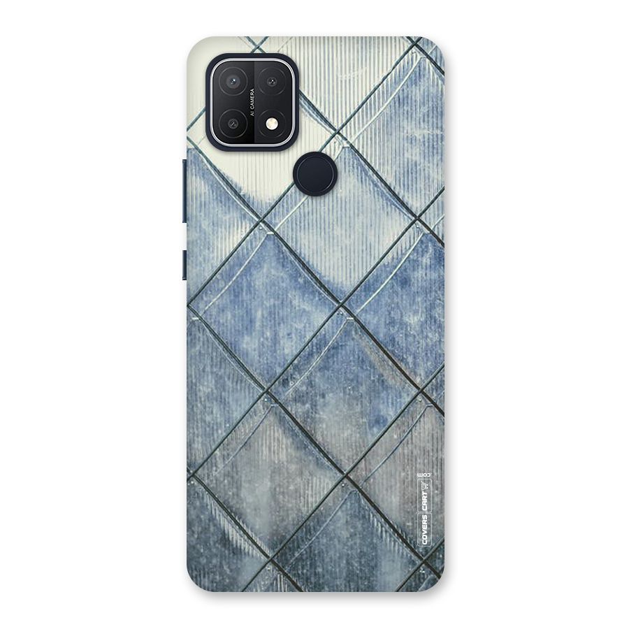 Steel Blue Pattern Back Case for Oppo A15