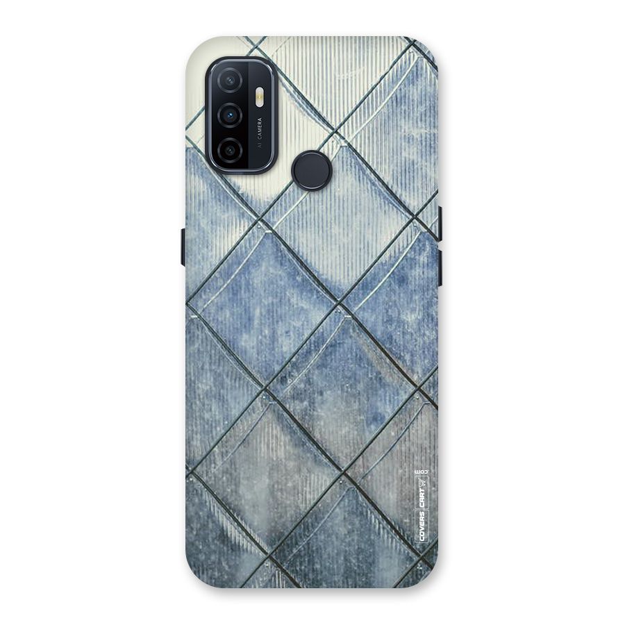 Steel Blue Pattern Back Case for Oppo A32