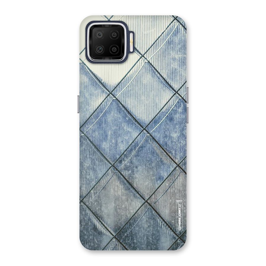 Steel Blue Pattern Back Case for Oppo F17