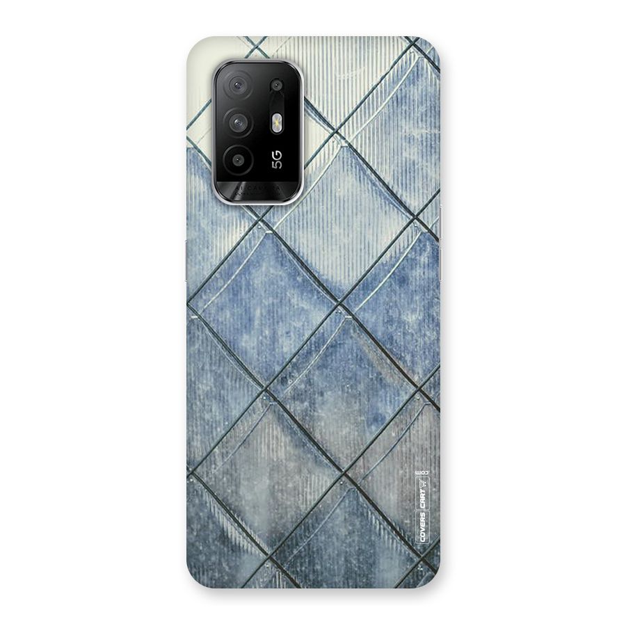 Steel Blue Pattern Back Case for Oppo F19 Pro Plus 5G