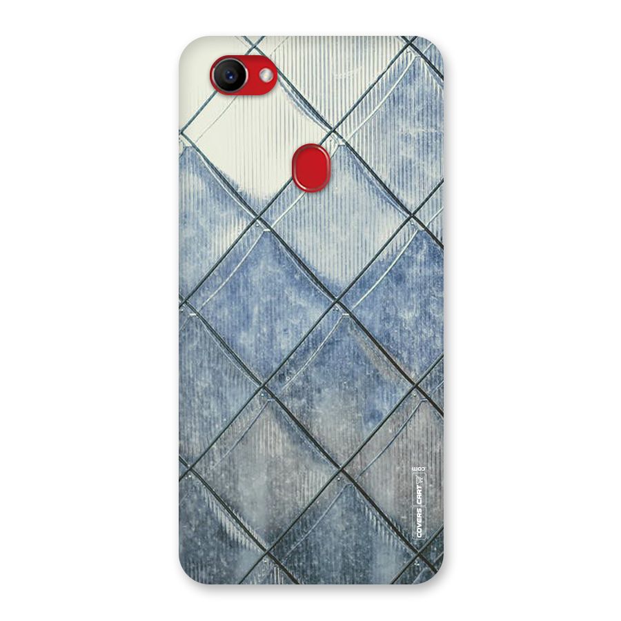 Steel Blue Pattern Back Case for Oppo F7