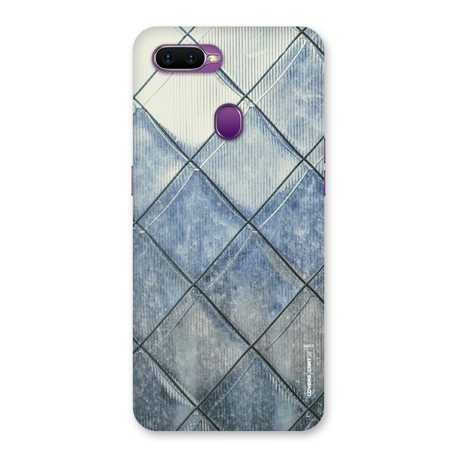 Steel Blue Pattern Back Case for Oppo F9