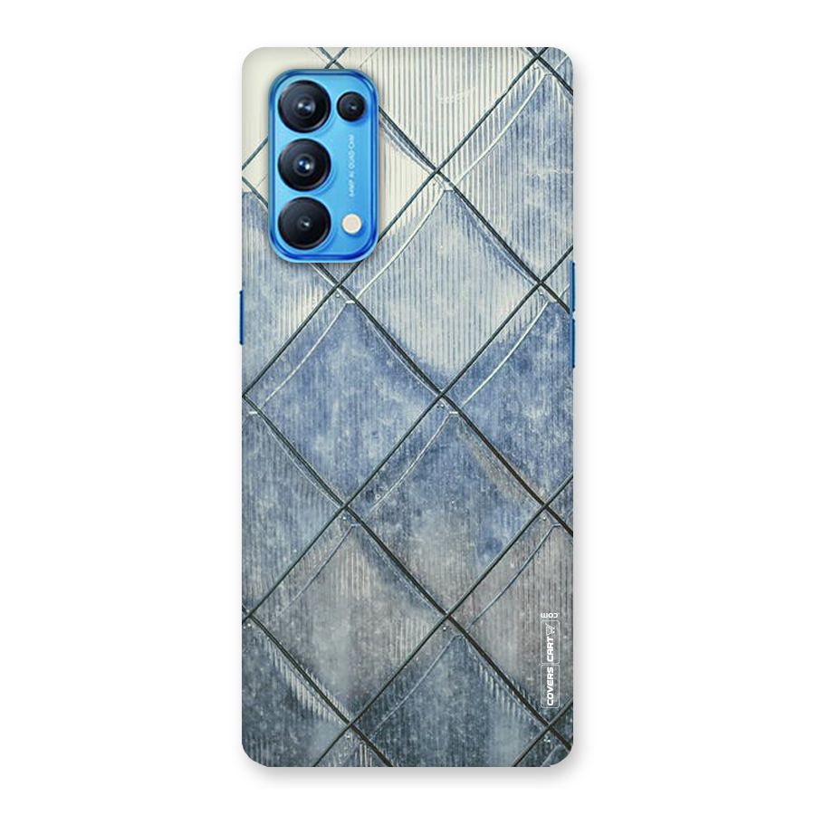 Steel Blue Pattern Back Case for Oppo Reno5 Pro 5G