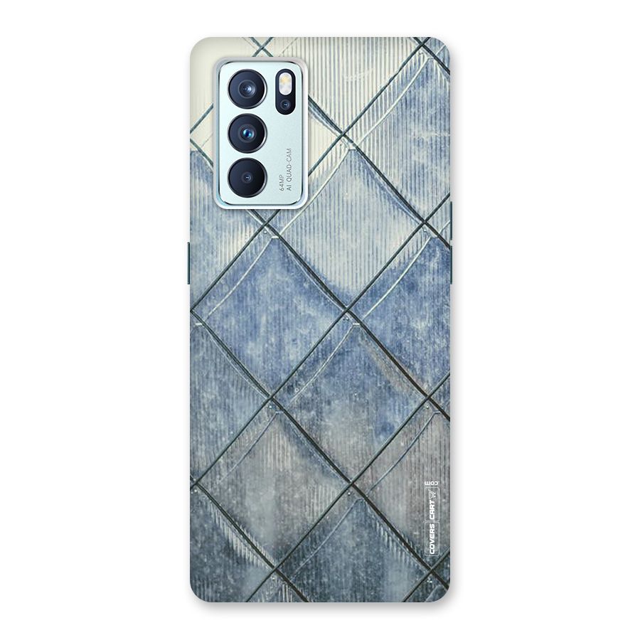 Steel Blue Pattern Back Case for Oppo Reno6 Pro 5G