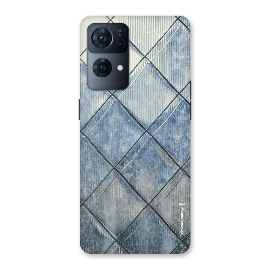Steel Blue Pattern Back Case for Oppo Reno7 Pro 5G