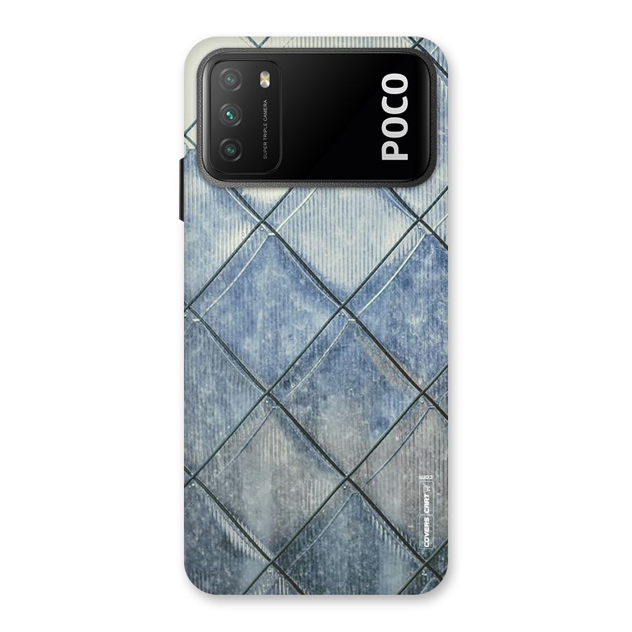 Steel Blue Pattern Back Case for Poco M3