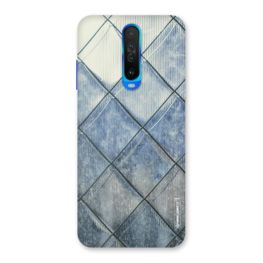 Steel Blue Pattern Back Case for Poco X2