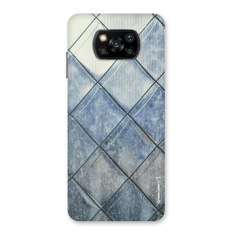 Steel Blue Pattern Back Case for Poco X3