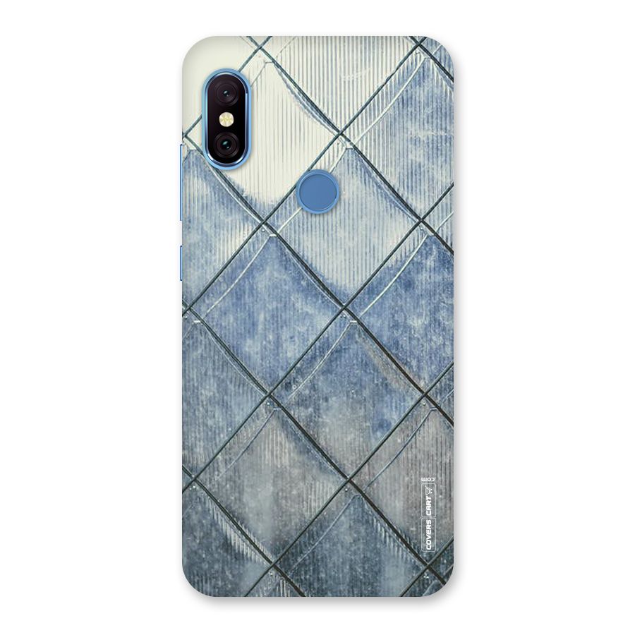 Steel Blue Pattern Back Case for Redmi Note 6 Pro