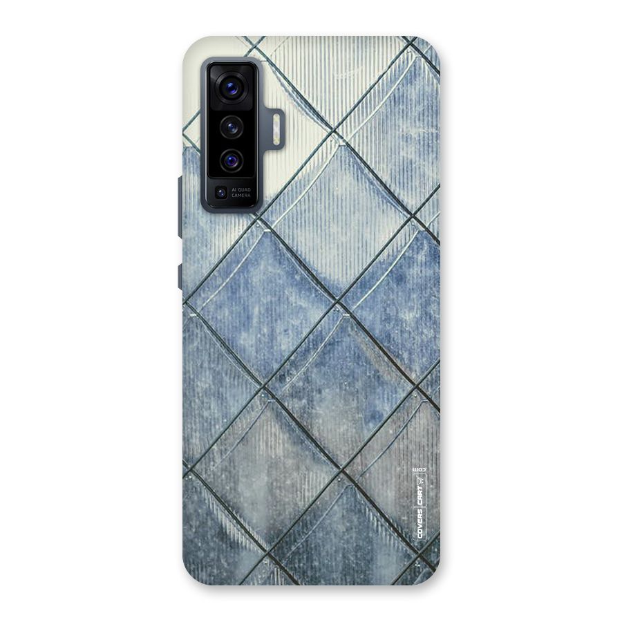 Steel Blue Pattern Back Case for Vivo X50