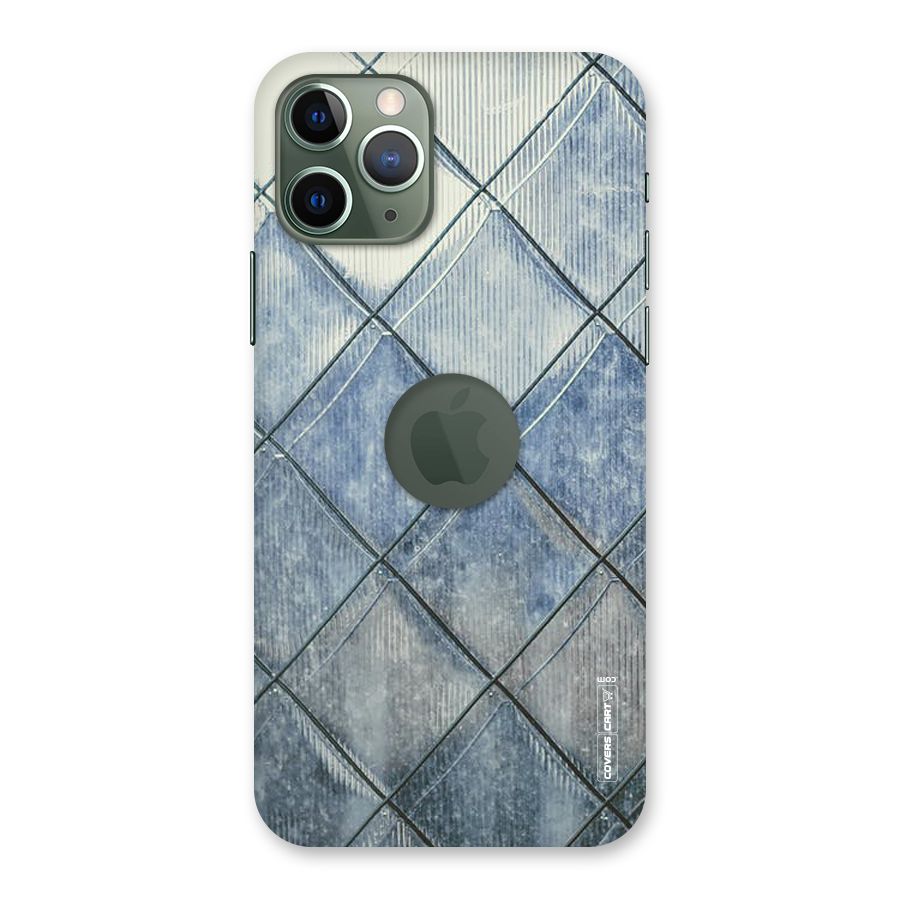 Steel Blue Pattern Back Case for iPhone 11 Pro Logo  Cut