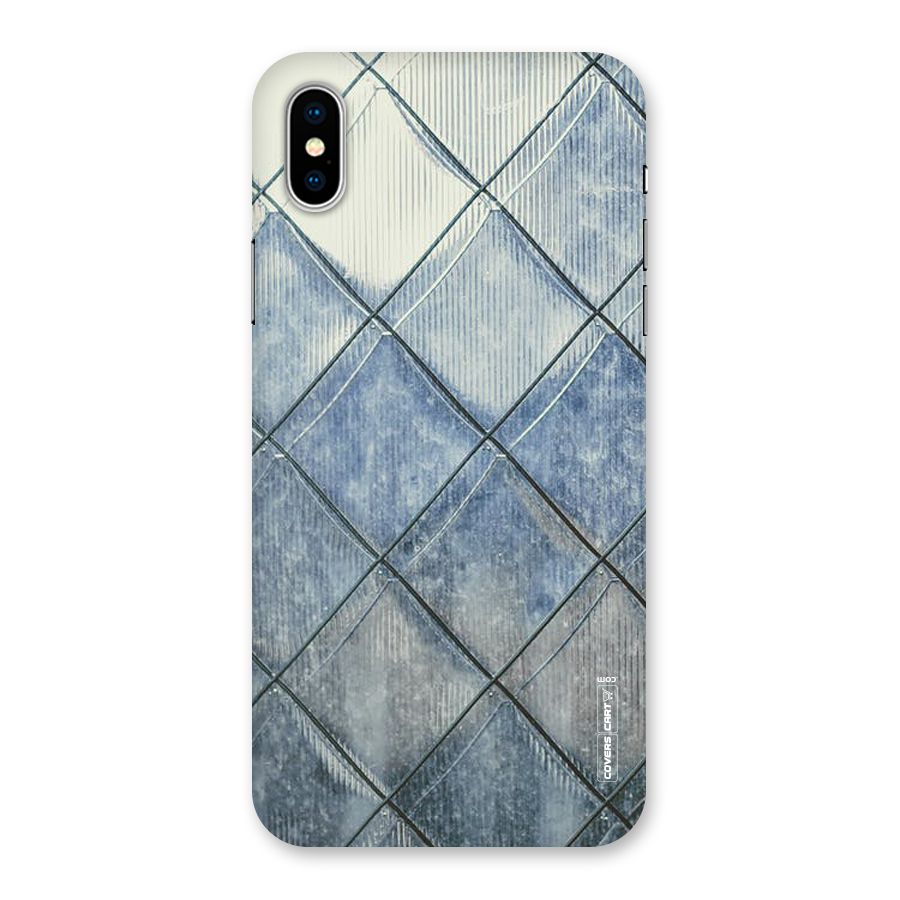 Steel Blue Pattern Back Case for iPhone XS