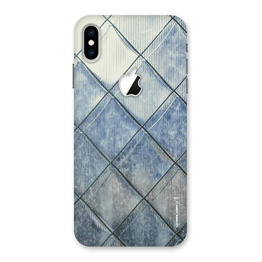 Steel Blue Pattern Back Case for iPhone XS Max Apple Cut